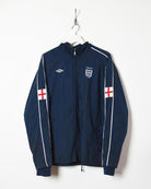 Navy Umbro 00s England National Team Windbreaker Jacket - X-Large