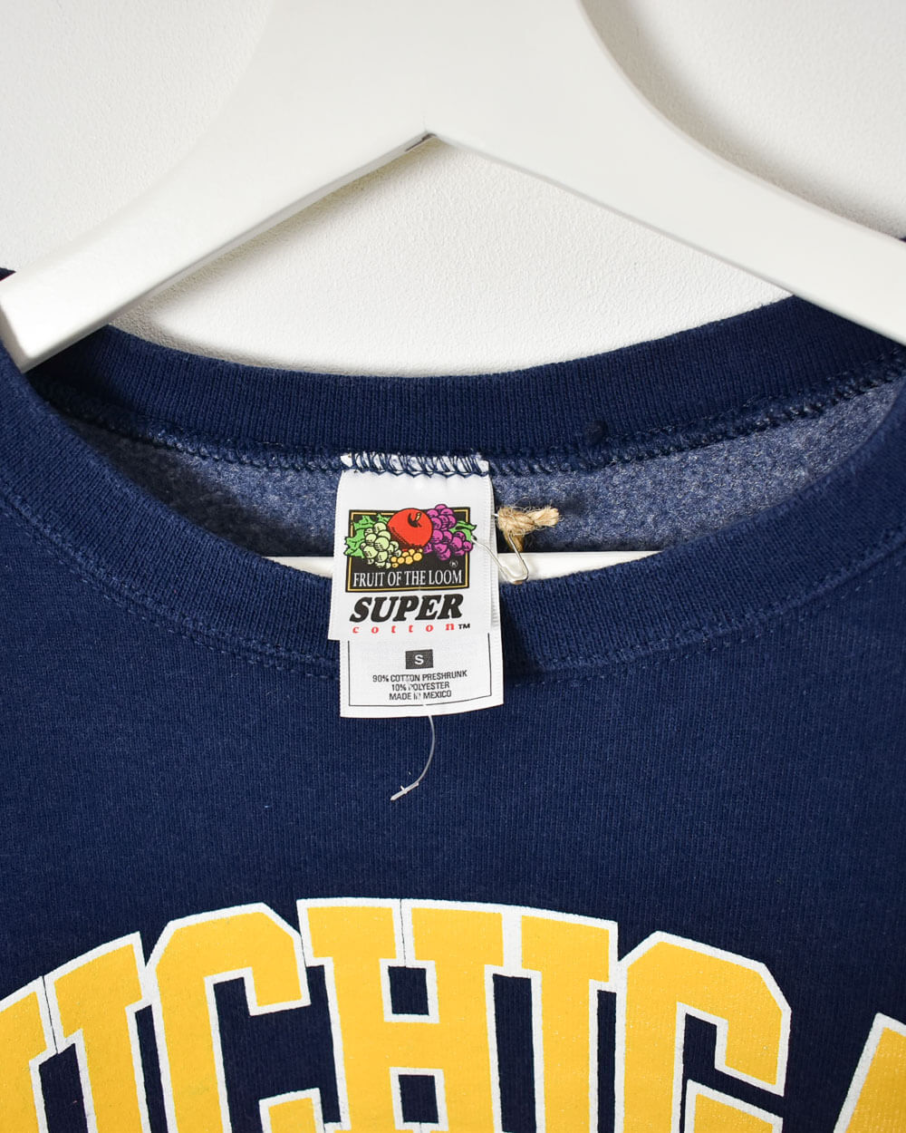 Vintage 00s Cotton Navy Fruit of the Loom Michigan Sweatshirt