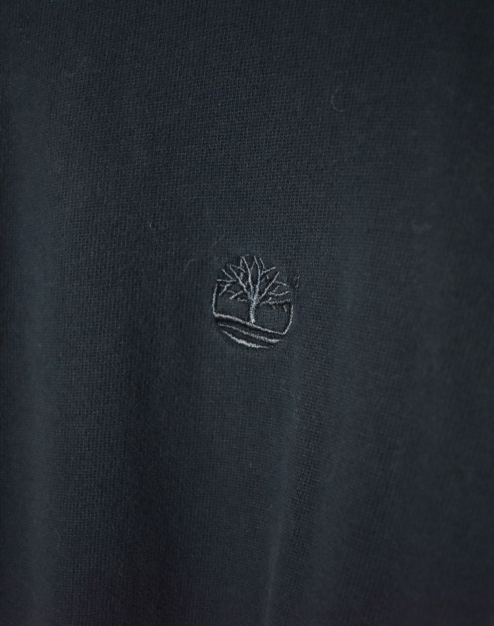Navy Timberland Long Sleeved Polo Shirt - Medium