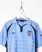 Blue Umbro 2000/01 England Training Shirt - Medium