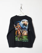 Black Native American Graphic Long Sleeved T-Shirt - Small