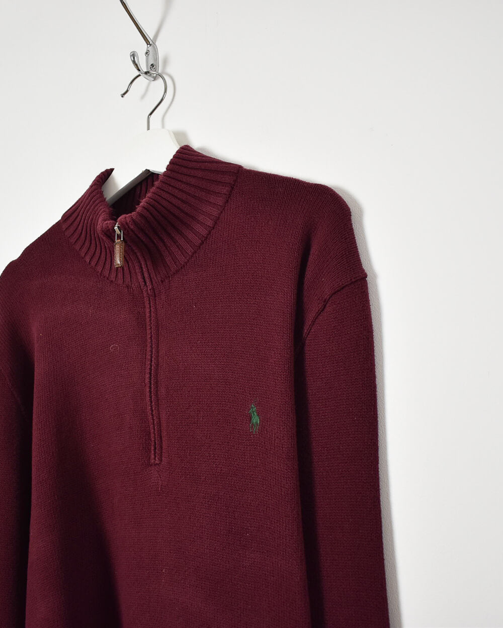 Ralph Lauren 1/4 Zip Knitted Sweatshirt - X-Large - Domno Vintage 90s, 80s, 00s Retro and Vintage Clothing 