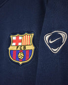 Navy Nike FC Barcelona Warm-Up Sweatshirt - Large