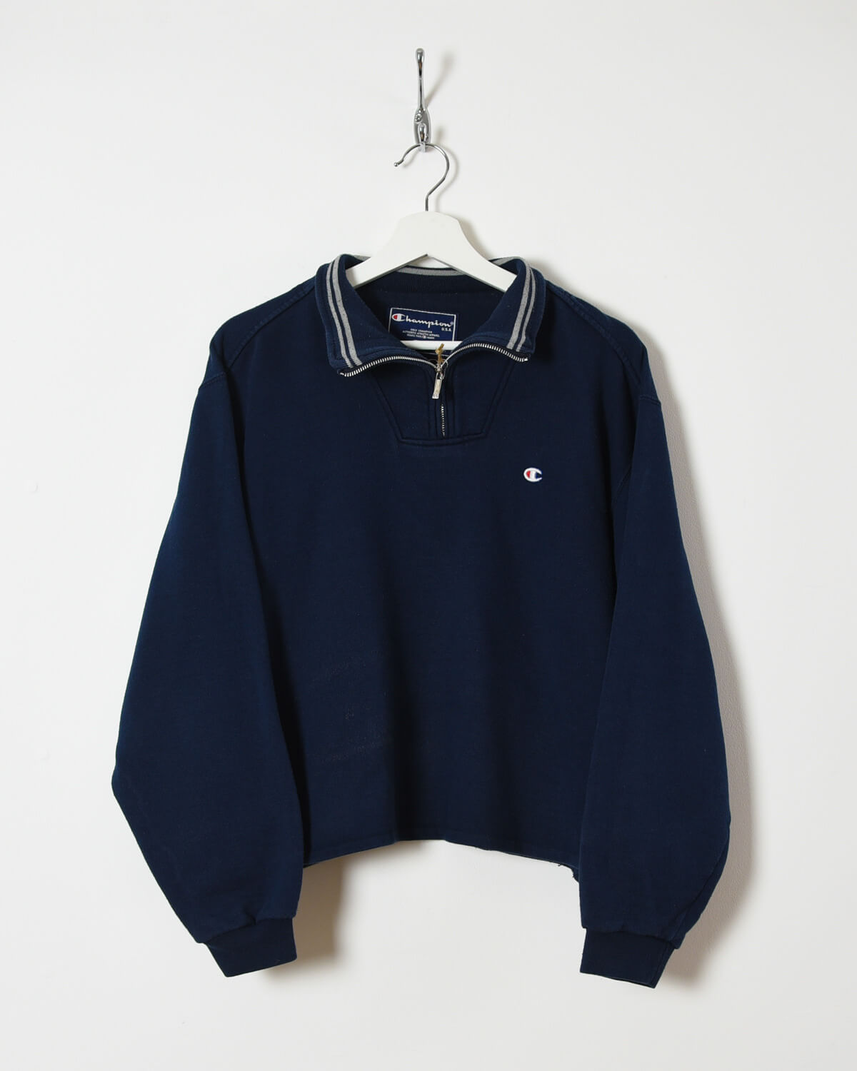 Champion 1/4 Zip Sweatshirt - Small - Domno Vintage 90s, 80s, 00s Retro and Vintage Clothing 