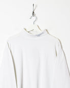 White Reebok Turtle Neck Long Sleeved T-Shirt - Medium