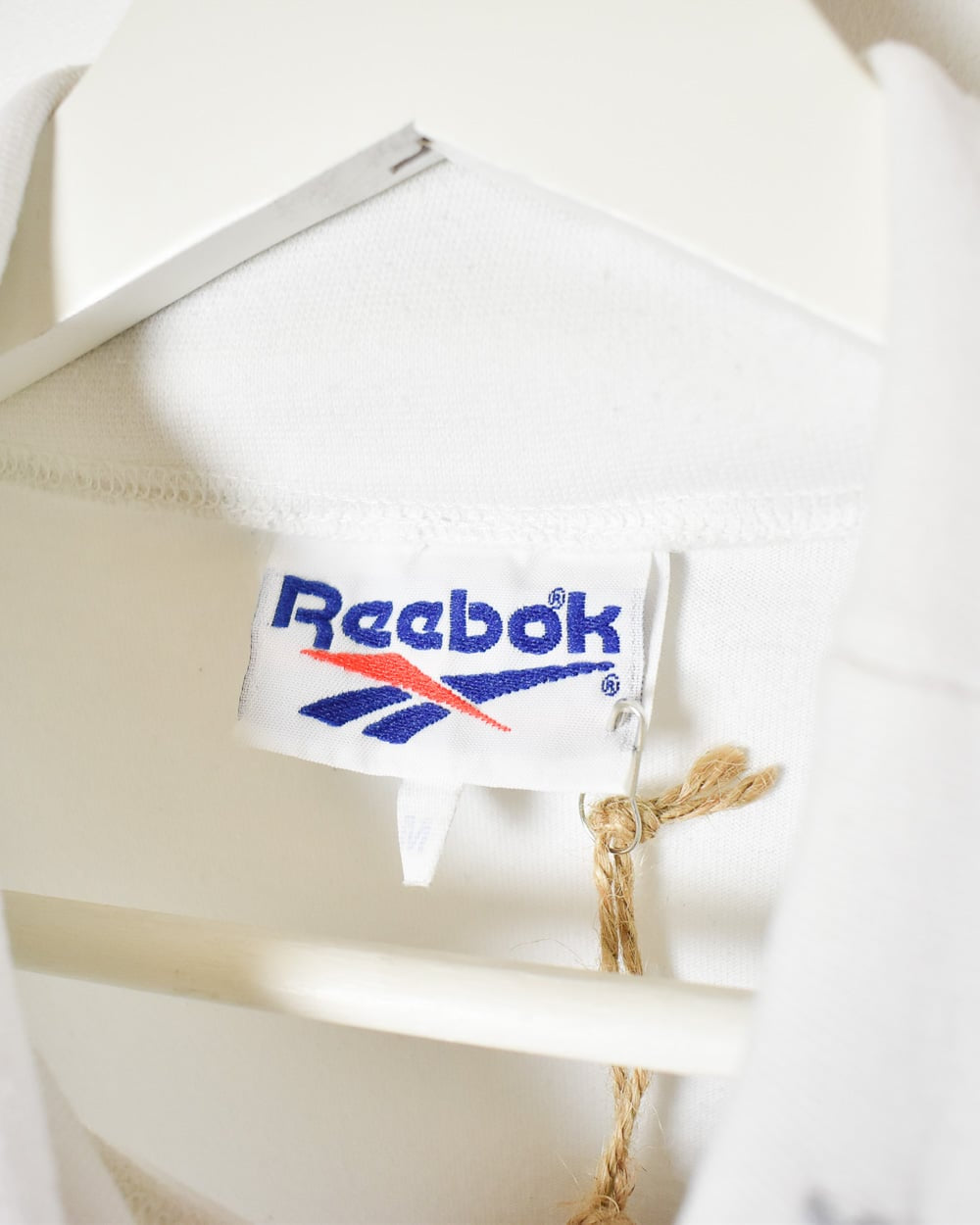 White Reebok Turtle Neck Long Sleeved T-Shirt - Medium