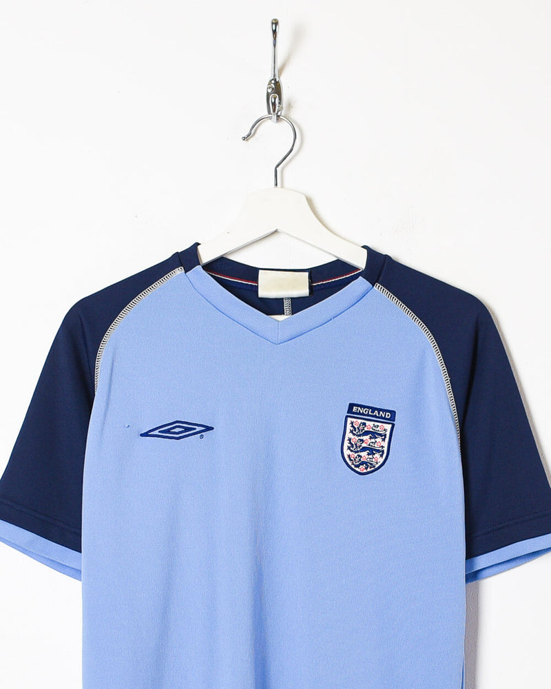 Gedeeltelijk Gevangenisstraf zondag Vintage 00s Blue Umbro 00s England Training Shirt - Small Polyester– Domno  Vintage