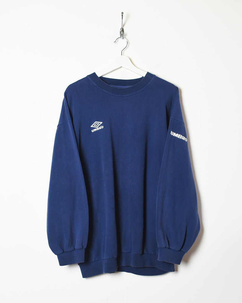 Vintage 90s Navy Umbro Sweatshirt - X-Large Cotton mix– Domno Vintage