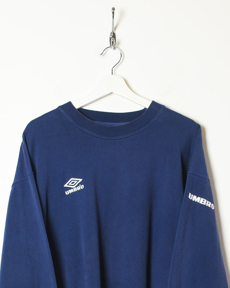 Vintage 90s Navy Umbro Sweatshirt - X-Large Cotton mix– Domno Vintage