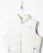 White The North Face Women's 700 Down Gilet - Medium 