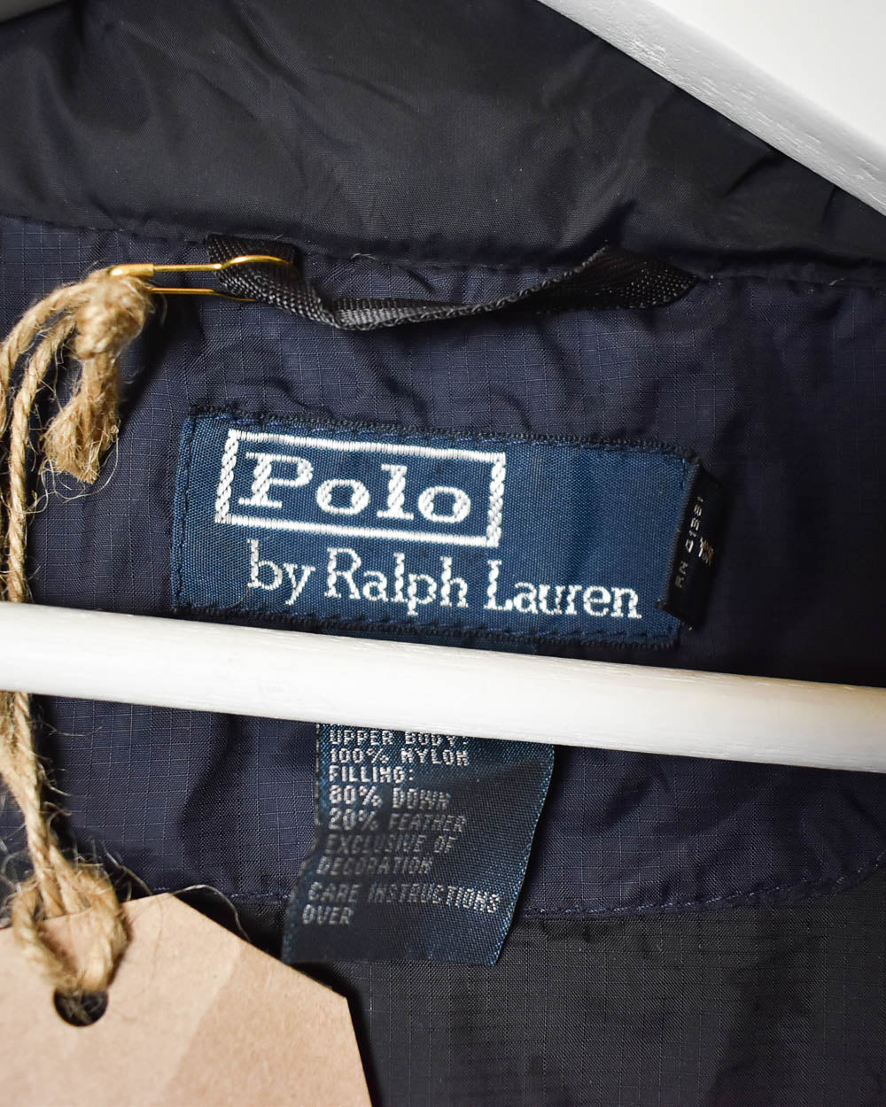 Navy Ralph Lauren Hooded Puffer Jacket - Large