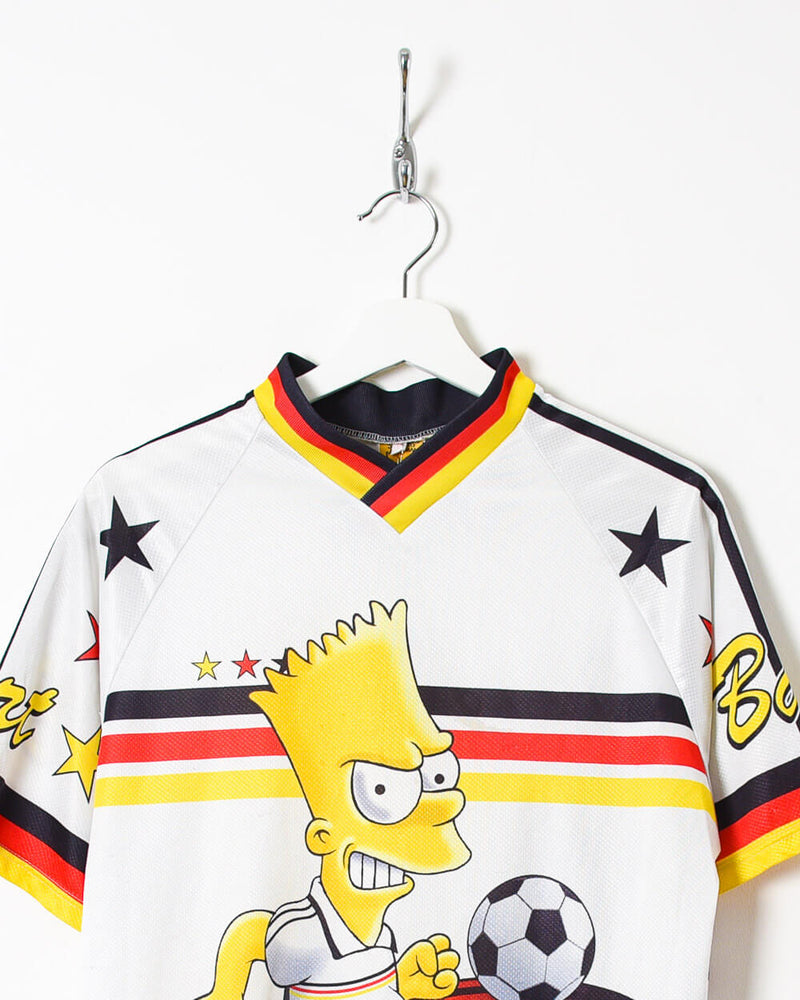 Bart Simpson Germany Football T-Shirt - Small - Domno Vintage 90s, 80s, 00s Retro and Vintage Clothing 