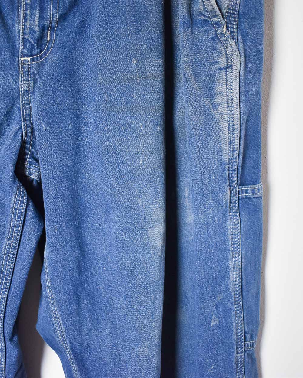 Blue Carhartt Distressed Carpenter Jeans - W34 L32