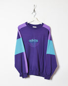 Purple Adidas Asking For Quality Sweatshirt - Small