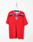 Red Umbro 2009/10 England Away Shirt - X-Large