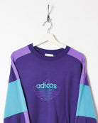 Purple Adidas Asking For Quality Sweatshirt - Small