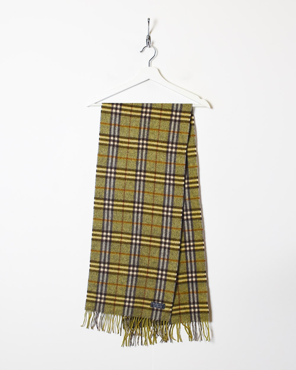 Navy Burberry Lambswool Scarf