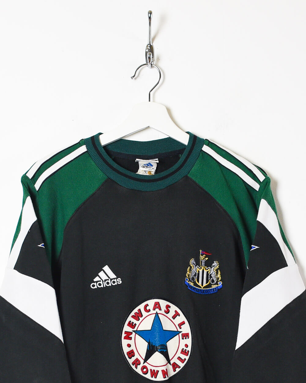 Black Adidas Newcastle United 1997/98 Sweatshirt - Medium