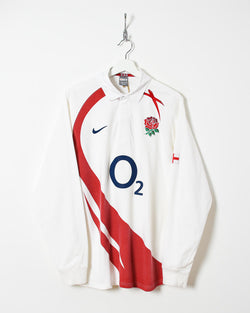 Nike England O2 Rugby Shirt - X-Large - Domno Vintage 90s, 80s, 00s Retro and Vintage Clothing 