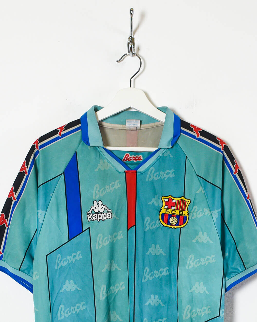 Blue Kappa Barcelona 1996/97 Away Football Shirt - Large