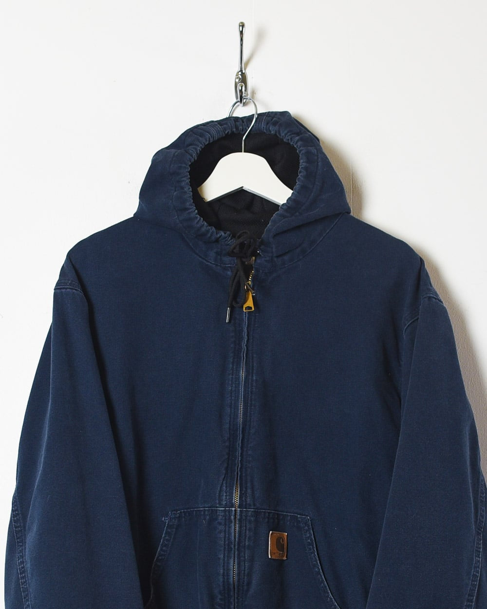 Vintage 10s Navy Carhartt Workwear Hooded Jacket Medium Cotton Domno Vintage