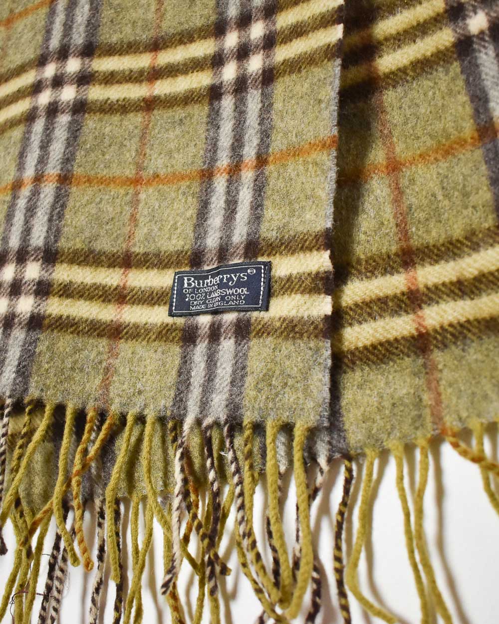 Navy Burberry Lambswool Scarf