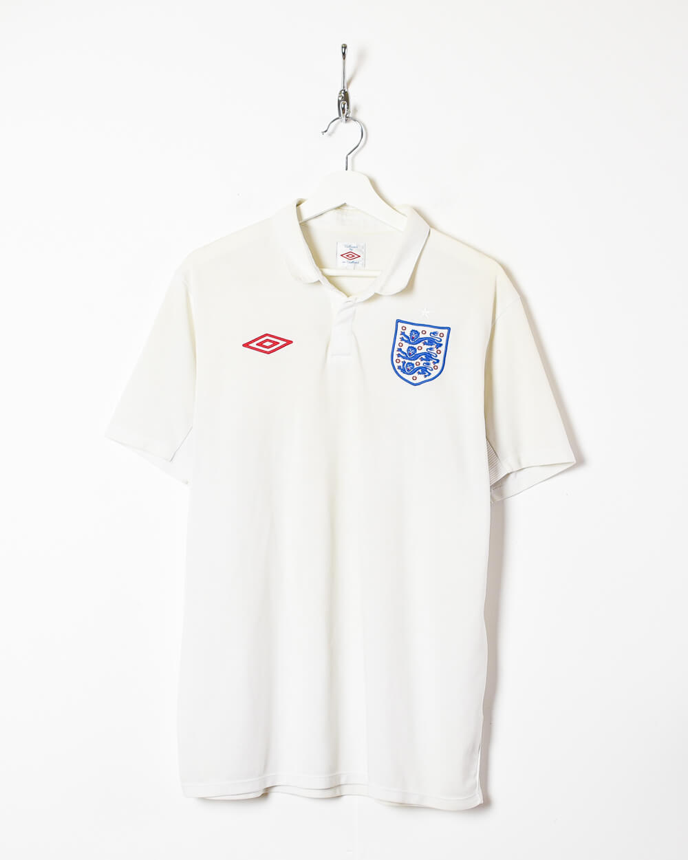 White Umbro 2009/10 England Home Shirt - Large