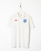 White Umbro 2009/10 England Home Shirt - Large