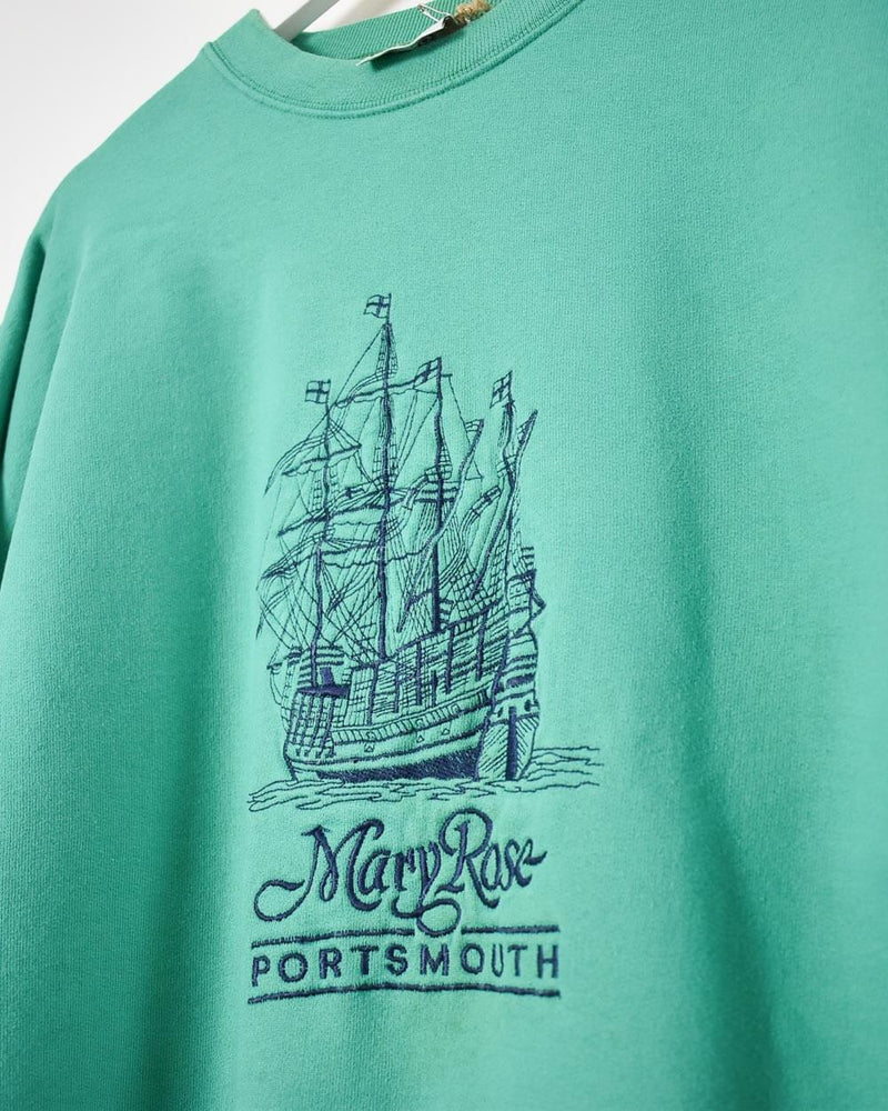 Hossack Mary Rose Museum Portsmouth Sweatshirt - Large - Domno Vintage 90s, 80s, 00s Retro and Vintage Clothing 