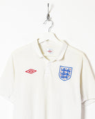 White Umbro 2009/10 England Home Shirt - Large