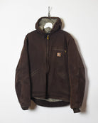 Brown Carhartt Women's Workwear Fleece Lined Hooded Detroit Jacket - Medium women's