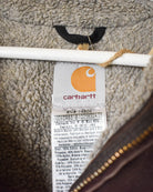 Brown Carhartt Women's Workwear Fleece Lined Hooded Detroit Jacket - Medium women's