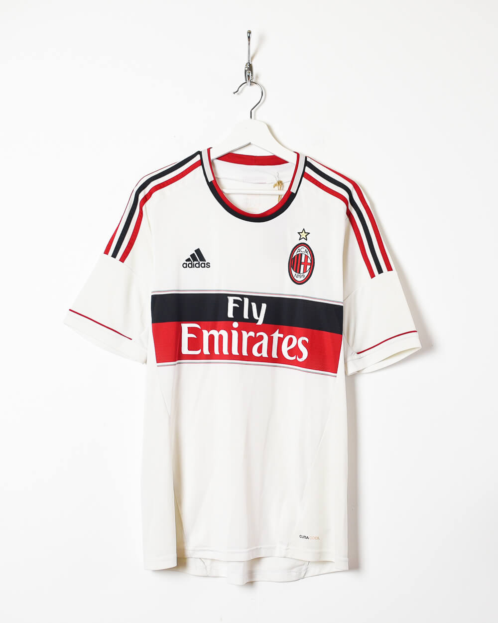 White Adidas 2012 AC Milan Away Shirt - Large