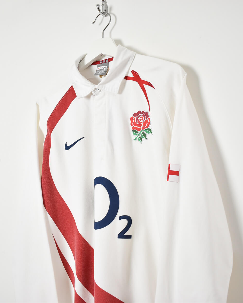 Nike England O2 Rugby Shirt - X-Large - Domno Vintage 90s, 80s, 00s Retro and Vintage Clothing 