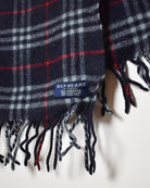 Navy Burberry Lambswool Scarf