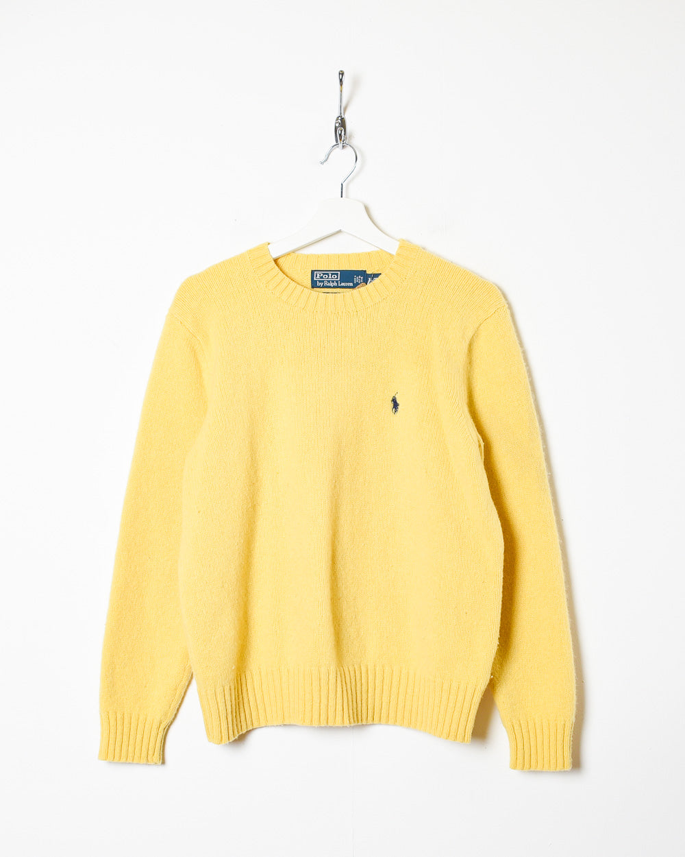 Yellow Ralph Lauren Women's Knitted Wool Fleece - Medium 