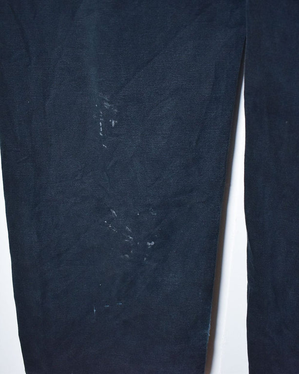 Black Carhartt Distressed Double Knee Carpenter Jeans - W38 L32
