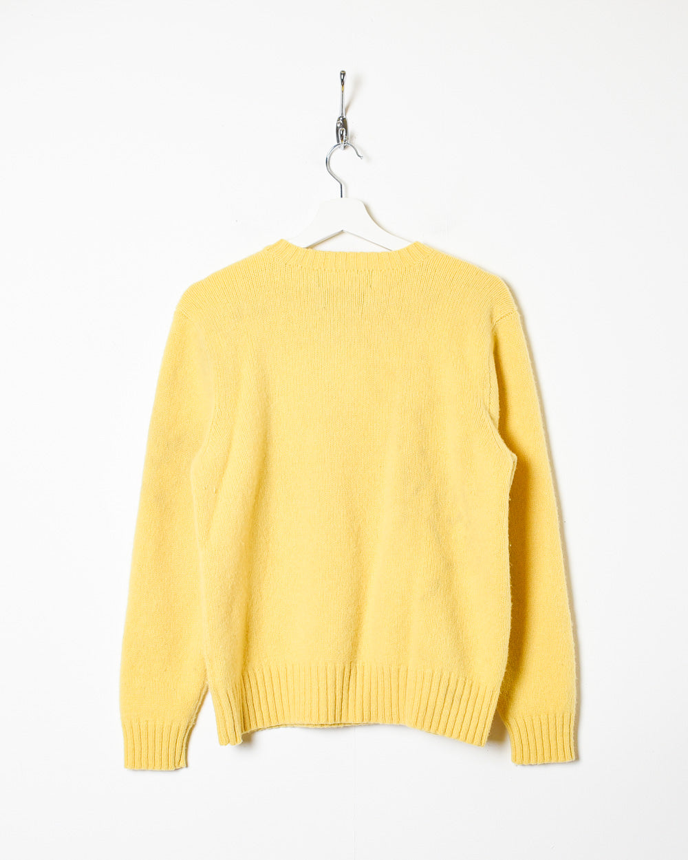 Yellow Ralph Lauren Women's Knitted Wool Fleece - Medium 