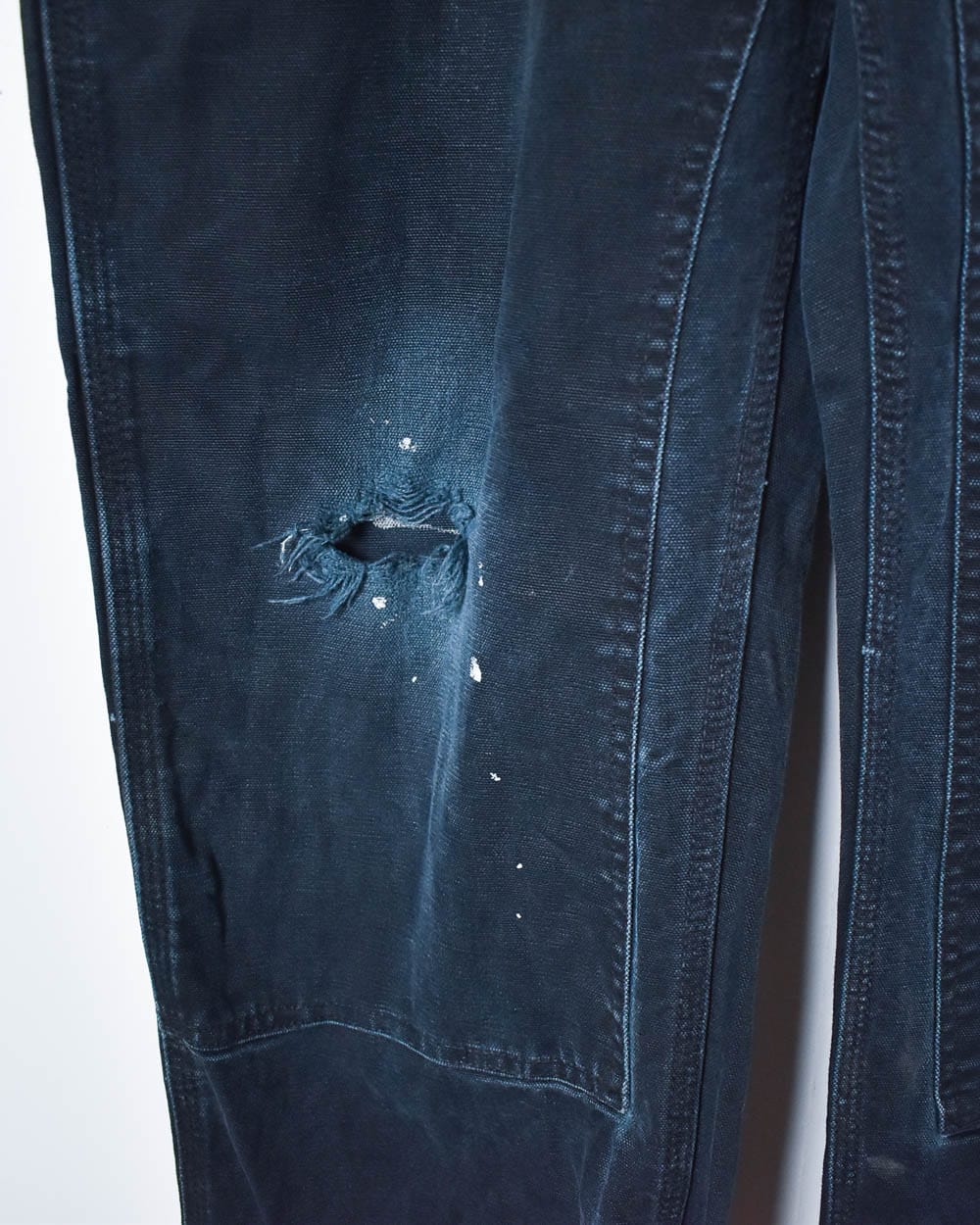 Black Carhartt Distressed Double Knee Carpenter Jeans - W38 L32
