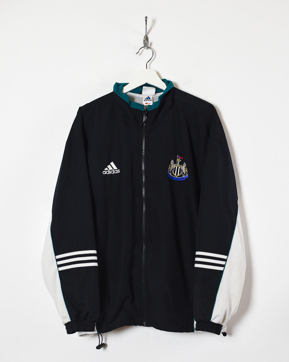 Black Adidas Newcastle United 1999 Windbreaker Jacket - Large