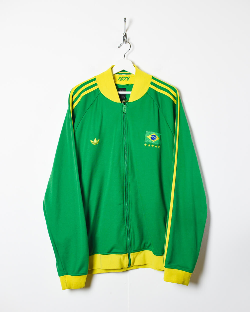 Green adidas tracksuit top hot sale