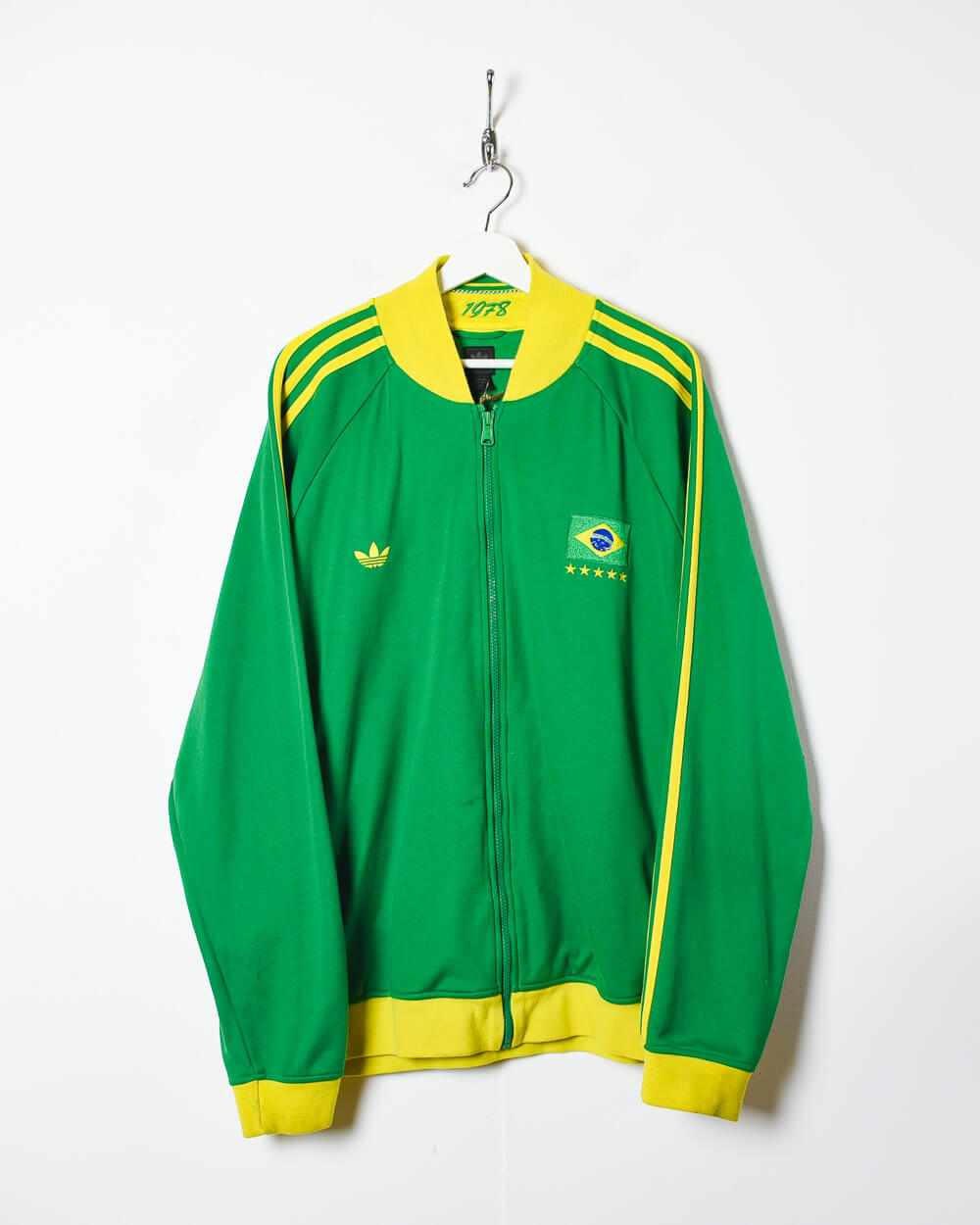 Vintage 10s+ Green Adidas 2010 Brazil National Team Tracksuit Top -  XX-Large Polyester – Domno Vintage