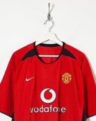 Red Nike Manchester United 2002/04 Home Football Shirt - X-Large