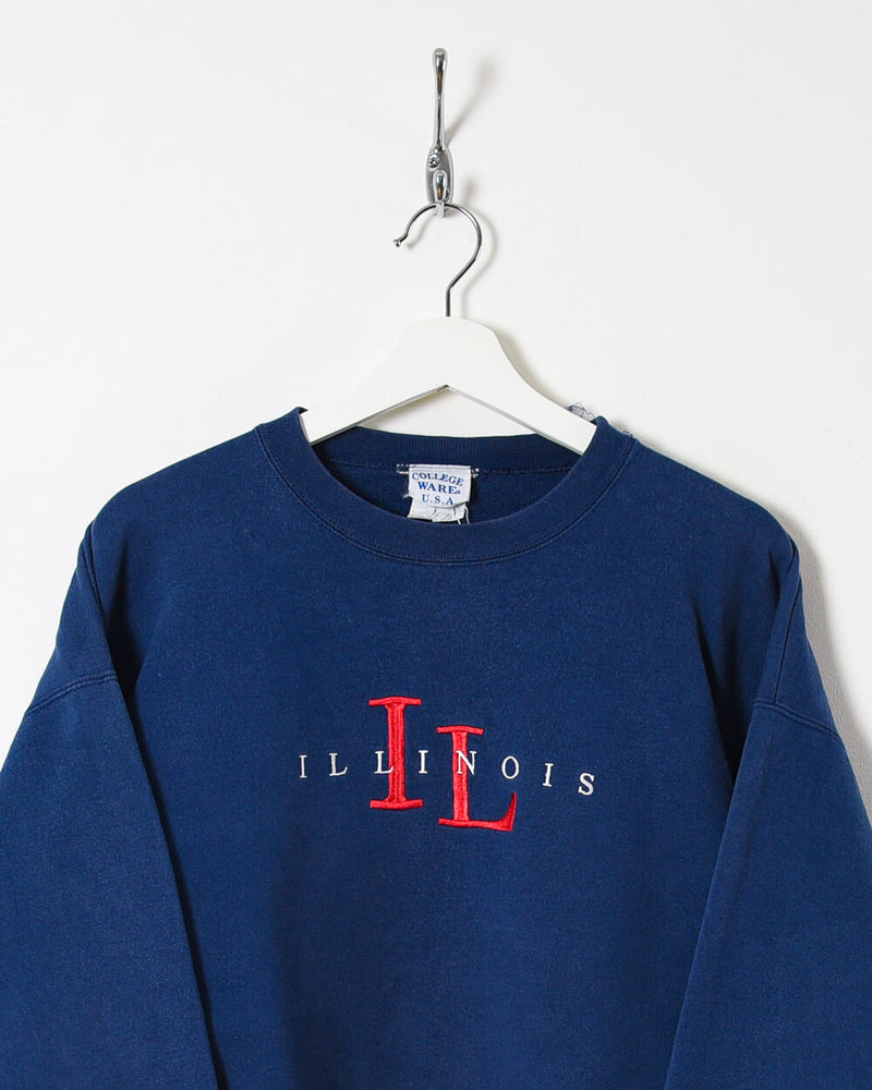 College Ware U.S.A Illinois Sweatshirt - Large - Domno Vintage 90s, 80s, 00s Retro and Vintage Clothing 