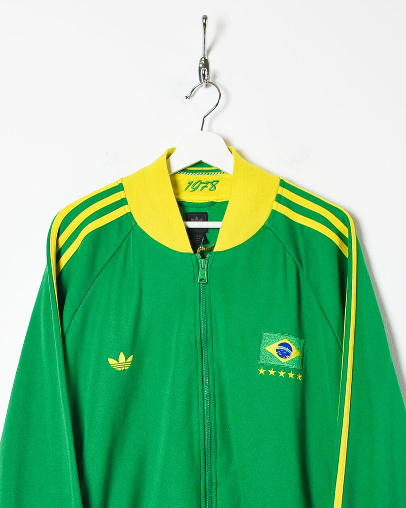 Green Adidas 2010 Brazil National Team Tracksuit Top - XX-Large