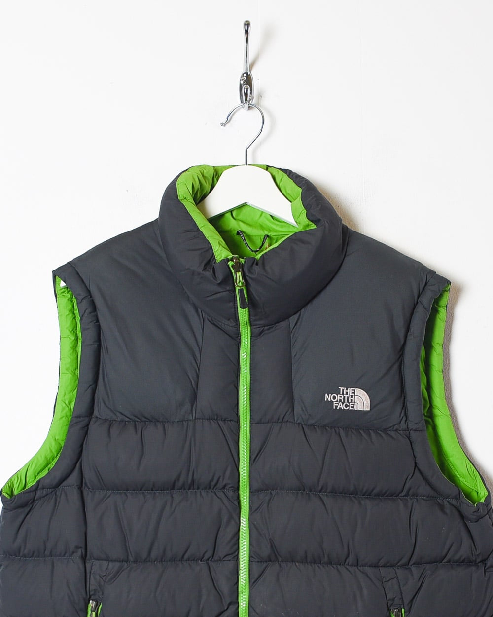 Vintage 00s Grey The North Face 700 Down Gilet Large Nylon Domno Vintage