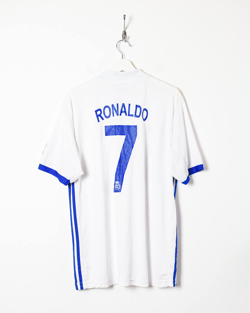 White Adidas 2016/17 Real Madrid #7 Cristiano Ronaldo Home Shirt - XX-Large