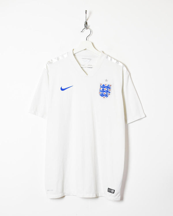 White Nike 2014 England Home Shirt - X-Large