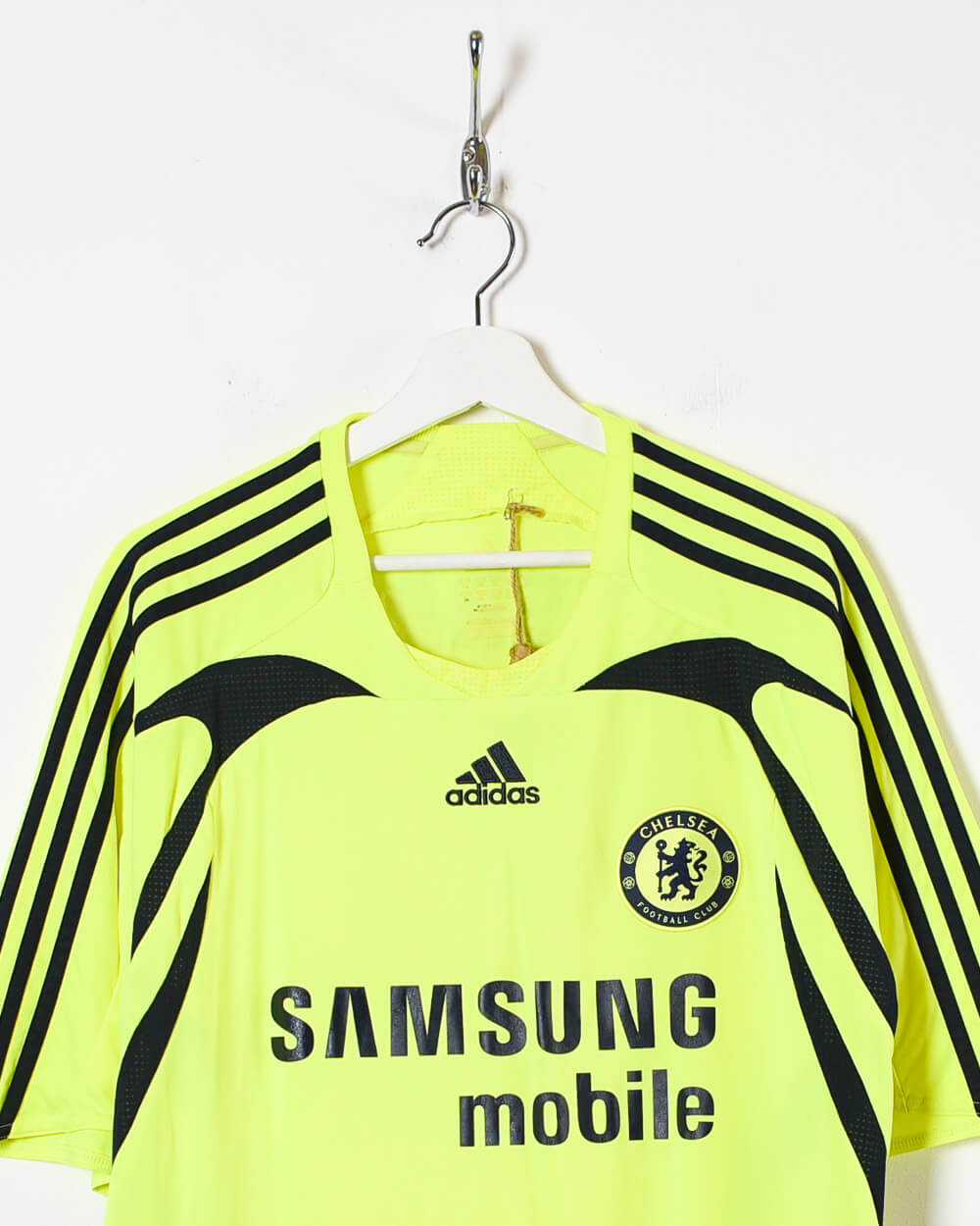 Yellow Adidas Chelsea 2007/08 Away Football Shirt - X-Large