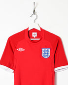 Red Umbro 2010 England Away Shirt - X-Small